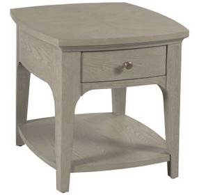 Avery Gray Rectangular End Table with 1 Drawer