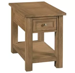 Providence Brown Rectangular Charging Chairside Table