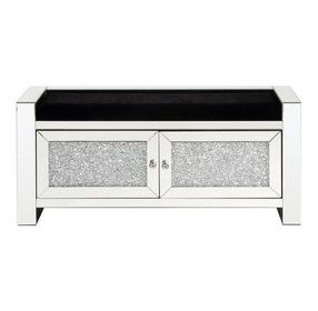 Noralie Black Upholstered Accent Storage Bench
