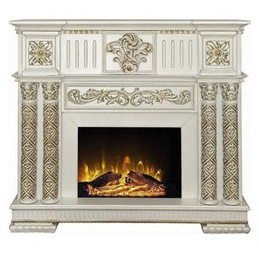Vendome Antique Pearl Rectangular Electric Fireplace