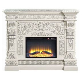 Vanaheim Antique White Rectangular Electric Fireplace