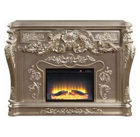 Sorina Antique Silver Rectangular Electric Fireplace