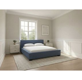 Zest Blue Upholstered Panel Bedroom Set