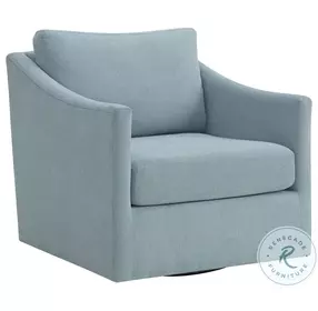 Hannah Light Blue Swivel Accent Chair