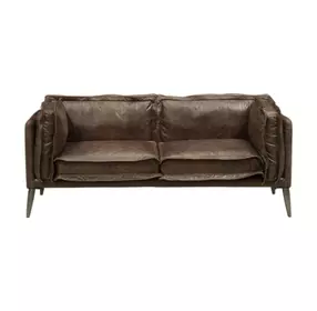 Porchester Distress Chocolate Leather 71" Loveseat