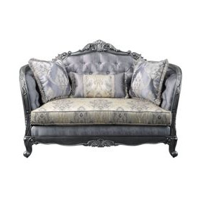 Ariadne Platinum 65" Loveseat with Pillows