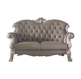 Dresden Gray 71" Loveseat with Pillow and Nailhead Trim