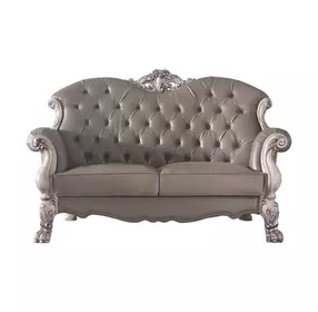 Dresden Gray 71" Loveseat with Pillow and Nailhead Trim