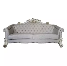 Vendome II Two Tone Ivory 89" Sofa with Nailhead Trim