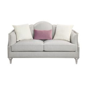 Kasa Beige 66" Loveseat with Pillows