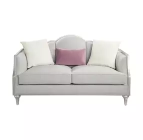 Kasa Beige 66" Loveseat with Pillows