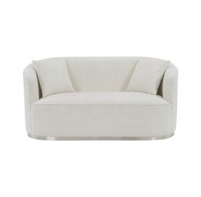 Odette Beige 64" Loveseat with Pillows
