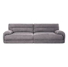 Cadenza Gray Corduroy 112" Sofa