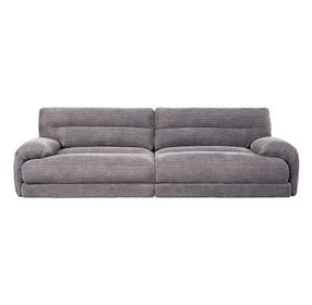 Cadenza Gray Corduroy 96" Loveseat
