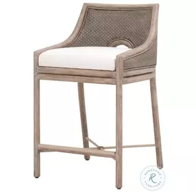 Adamo LiveSmart Peyton Pearl Performance Fabric Counter Height Stool