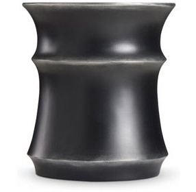 Maya Black And Silver Highlights Outdoor Round Accent Table