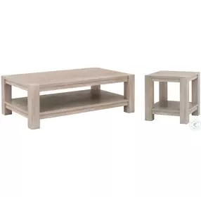 Adler Natural Gray Rectangular Occasional Table Set