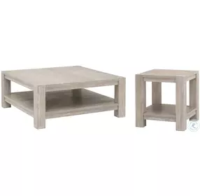 Adler Natural Gray Square Occasional Table Set