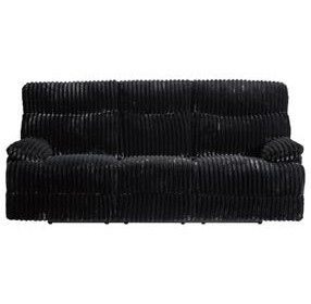 Merrick Black 90" Reclining Sofa