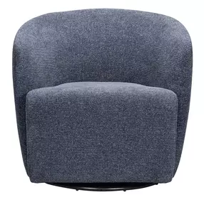 Harmony Thatch Blue Upholstered Swivel Glider Accent Chair