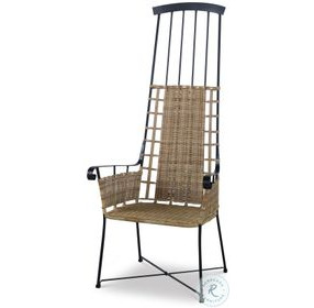 Dorset Wicker Woven And Metal Chair