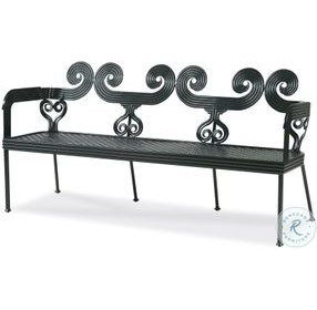 Augustine Litchfield Green Scrolled Bench