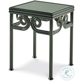 Augustine Tempered Glass And Litchfield Green Square Side Table