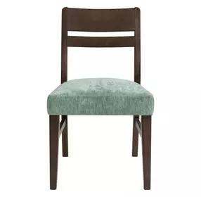 West End Sage Green and Saddle Brown Upholstered Ladder Back Side Chair Set of 2