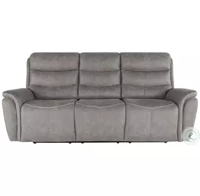 Kamari Gray Power Reclining 86" Sofa Power Headrest And Footrest