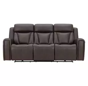 Maveric Bette Coffee 91" Zero Gravity Triple Power Reclining Sofa with Drop Down Table and USB Charging