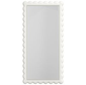 Haven Warm White Rectangle Floor Mirror