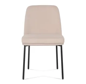 Sydney Taupe Performance Fabric Upholstered Dining Chair Set of 2