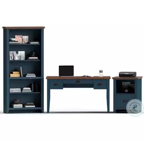 Nantucket Blue Denim And Whiskey Writing Home Office Set