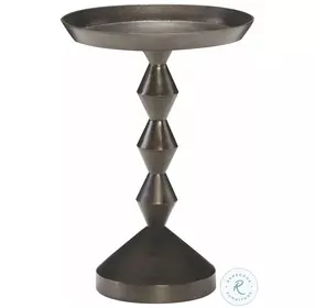 Mirabelle Black Nickel Round Chairside Table