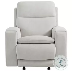Aiden Almond Triple Power Glider Recliner with USB Port