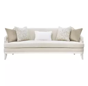 La Marisia Tranquil and Creamy Pearl Chenille 91" Sofa