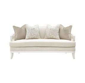 La Marisia Tranquil and Creamy Pearl Chenille 72" Loveseat