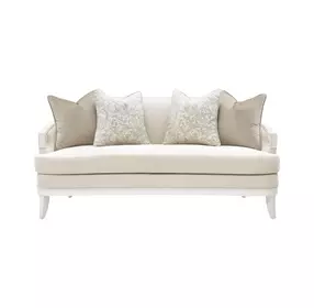 La Marisia Tranquil and Creamy Pearl Chenille 72" Loveseat