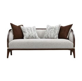 Houston Pebble and Walnut 71" Loveseat