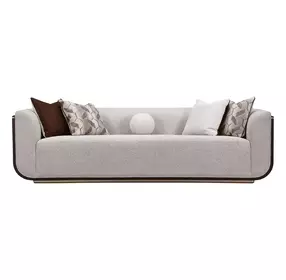 West Kensington Buff and Medium Espresso 100" Sofa