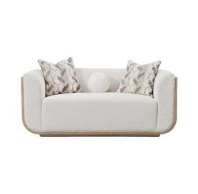 West Kensington Buff and Sea Salt Caramel 69" Loveseat