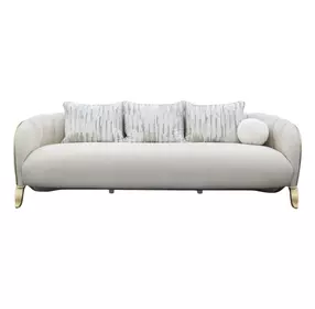 Scotts Square Cornsilk 100" Sofa