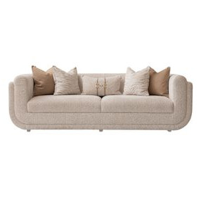 Savannah Breeze Cashmere and Bright Gold Standard 92" Sofa
