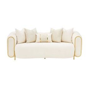 Sassani Crepe and Gold 88" Loveseat