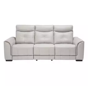 Mia Bella Light Grey Power Reclining 90" Sofa