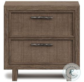Casa Paros Playa 2 Drawer Nightstand with USB Charging