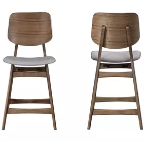 Oscar Dark Gray Upholstered Counter Height Chair Set of 2