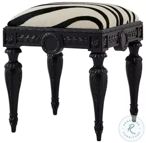 Spencer London One Fifth Black Upholstered Haringey Stool