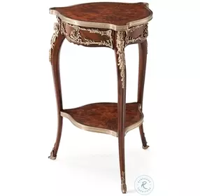 Caryatids Ramsey Mahogany 18" Round Accent Table