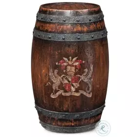 Talbot Brown Barrel 18" Round Accent Table